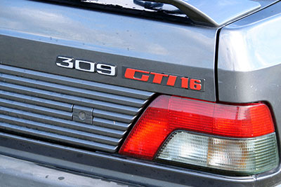 fiche technique peugeot 309 gti16 1.9 160 ch