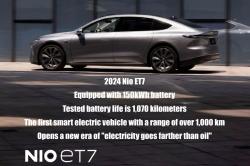 1000 km d'autonomie pour la Nio ET7  batterie solide !