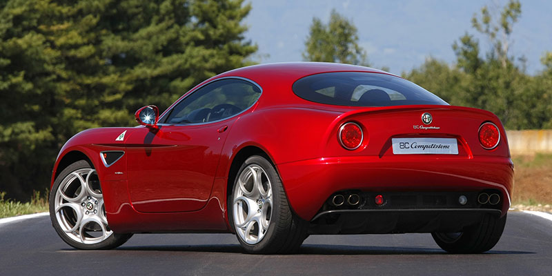 arriere alfa romeo 8c competizione