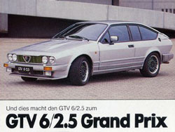 brochure alfa romeo alfetta gtv6 grand prix allemagne