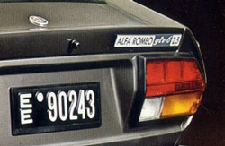 insigne alfa romeo alfetta gtv6 2.5
