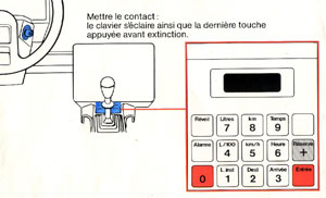 ordinateur de bord citroen bx 19 gt