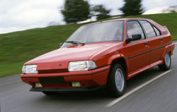 performances citroen bx gti 16 soupapes