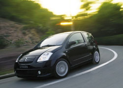 performances citroen c2 vtr 1.6 110 ch