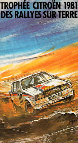 visa trophée 1981 affiche rallyes sur terre