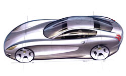 croquis ferrari 612 scaglietti
