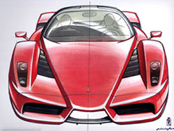 croquis ferrari enzo