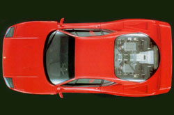 vue dessus ferrari f40