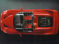 vue dessus ferrari f50