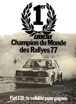 publicite champion du monde 1977 abarth