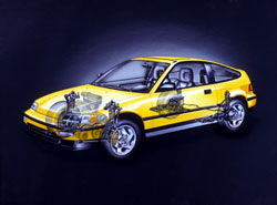 chassis honda crx mk2