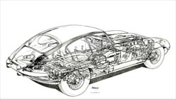 chassis jaguar type e 3.8 l6