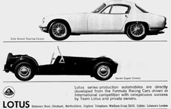 publicite catalogue lotus elite type 14