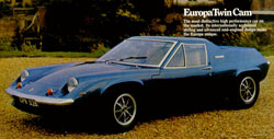 catalogue brochure lotus europa special