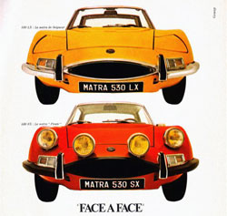 catalogue brochure matra 530 lx et matra 530 sx