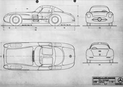 conception mercedes benz 300 slr w196s