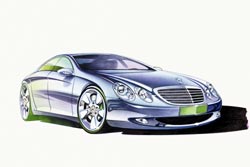 croquis mercedes benz cls c219