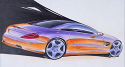 croquis mercedes benz sl r230