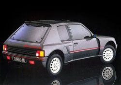 arriere peugeot 205 t16 serie 200