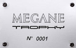 plaque numérotée renault megane 2 rs trophy