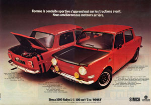 simca 1000 rallye 1 brochure