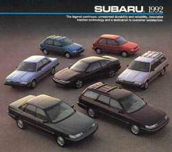 gamme subaru 1992