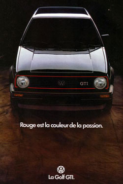 publicite catalogue golf gti