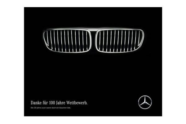 Quand Mercedes souhaite un bon centenaire à BMW... Quand Mercedes souhaite un bon centenaire à BMW...