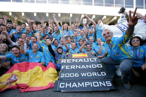 Renault et Alonso, champions du Monde de F1 2006 !