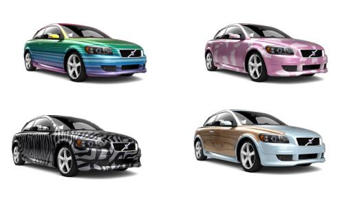Des décos psychédéliques pour la Volvo C30 ! Des décos psychédéliques pour la Volvo C30 !