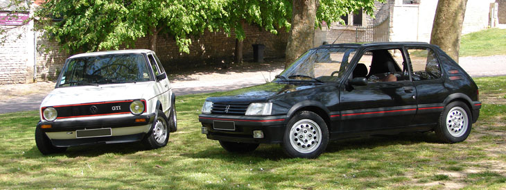 peugeot 205 gti ou golf gti