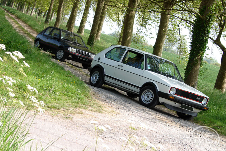 comparatif peugeot 205 gti vs vw golf gti mk1 1.6