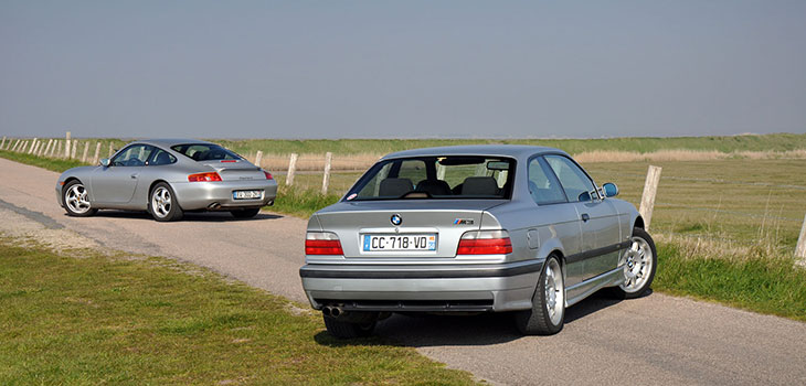 essai comparatif bmw m3 e36 3.2 321 ch vs porsche 911 996 carrera 3.4L 300 ch