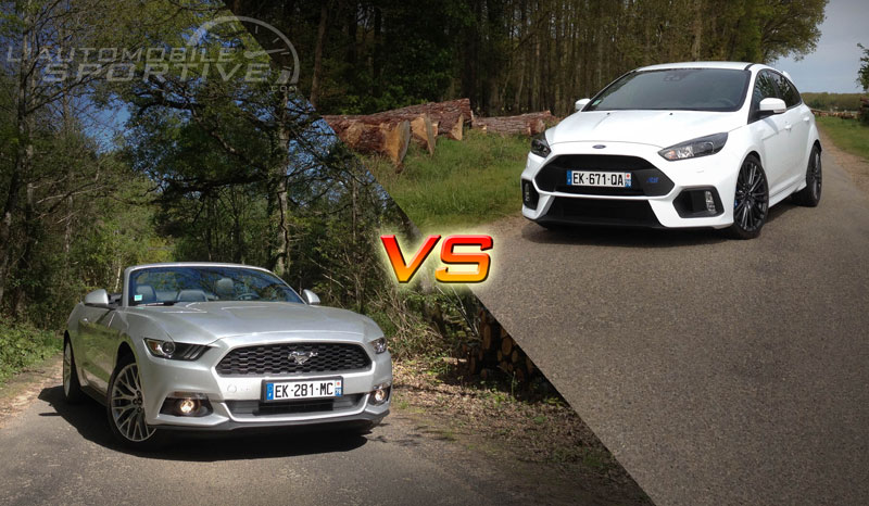 comparatif ford mustang ecoboost vs ford focus rs