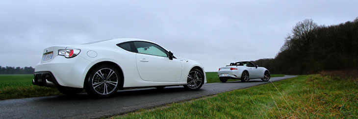 comparatif toyota gt86 mazda mx5 2.0