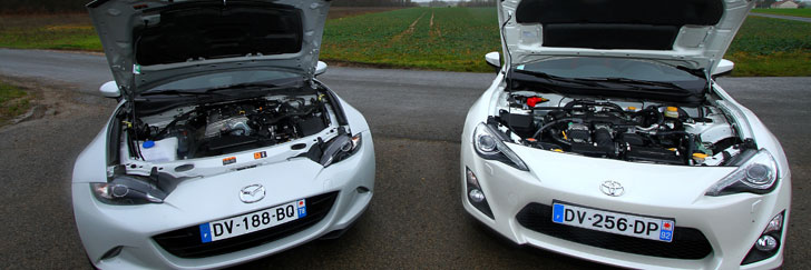 moteur 2.0 nd skyactiv-g mazda mx-5 vs 2.0 toyota gt86