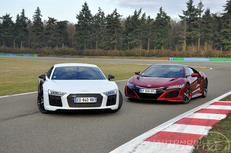 comparatif honda nsx mk2 vs audi r8 mk2