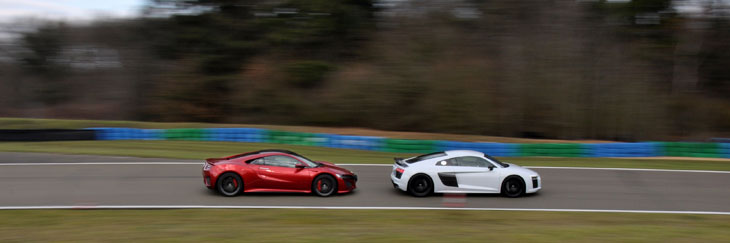 honda nsx 2 vs audi r8 2