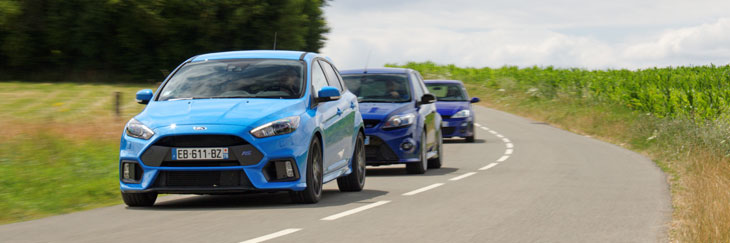 comparatif ford focus rs mk3 vs mk1 vs mk2