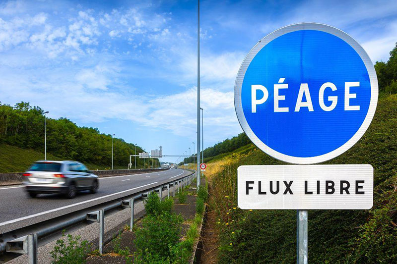 test fonctionnement péage flux libre autoroute