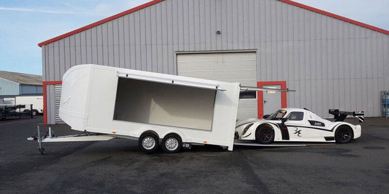 remorque porte-voiture fermée