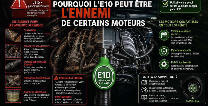 carburant sp95-e10 quels risques pour un moteur sportif