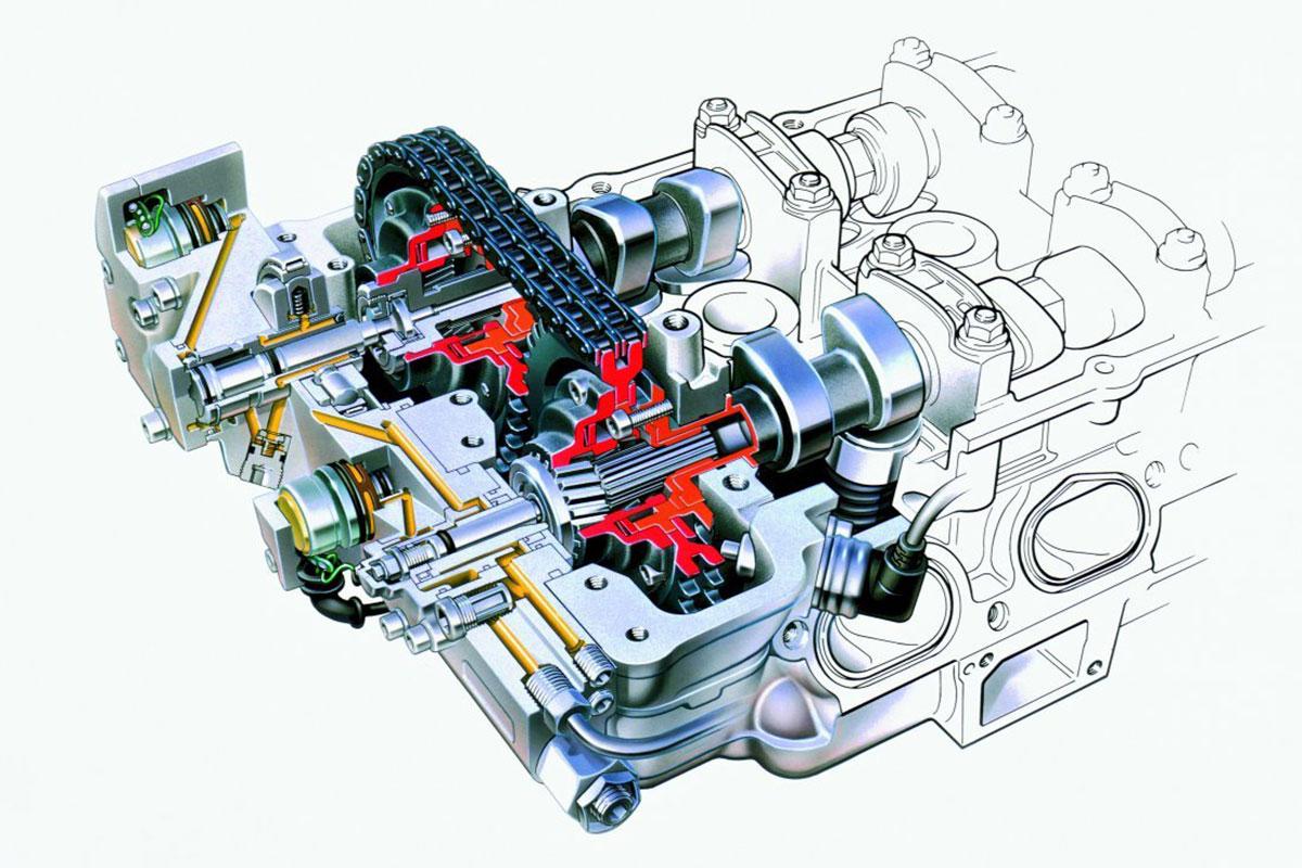 schema distribution variable moteur &agrave; explosion bmw double vanos